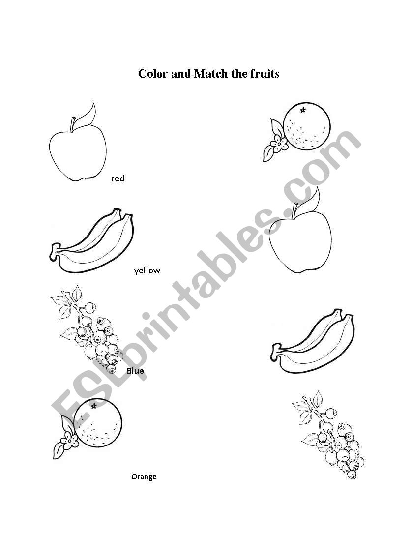 Fruits worksheet
