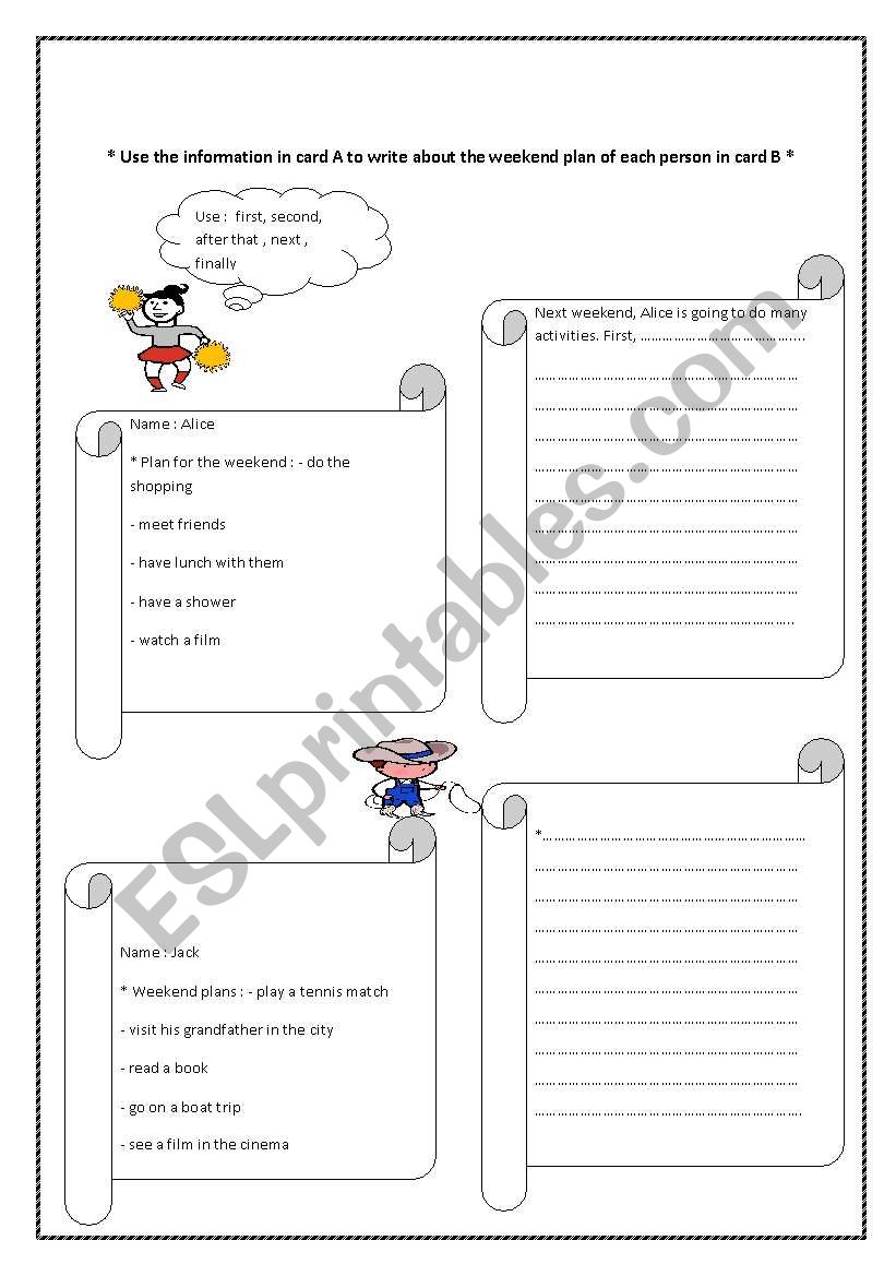 expressing future plans worksheet