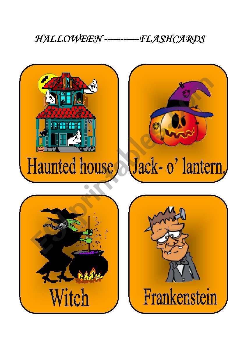 FLASHCARDS-----HALLOWEEN  (PART 1)