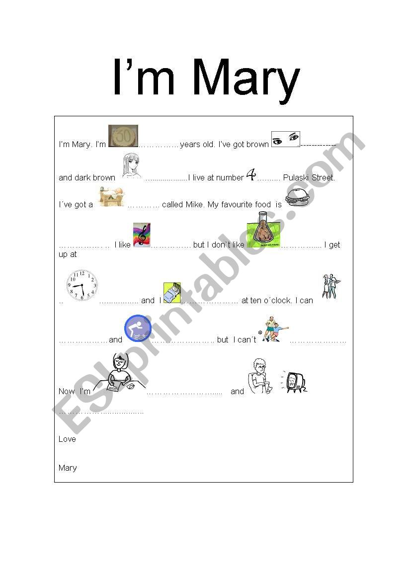 My own description worksheet