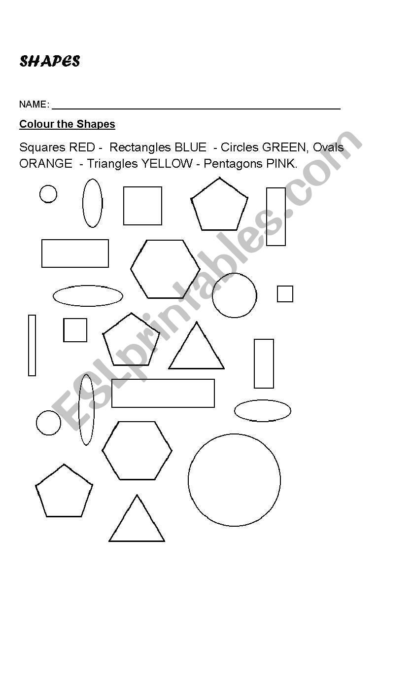 SHAPES worksheet