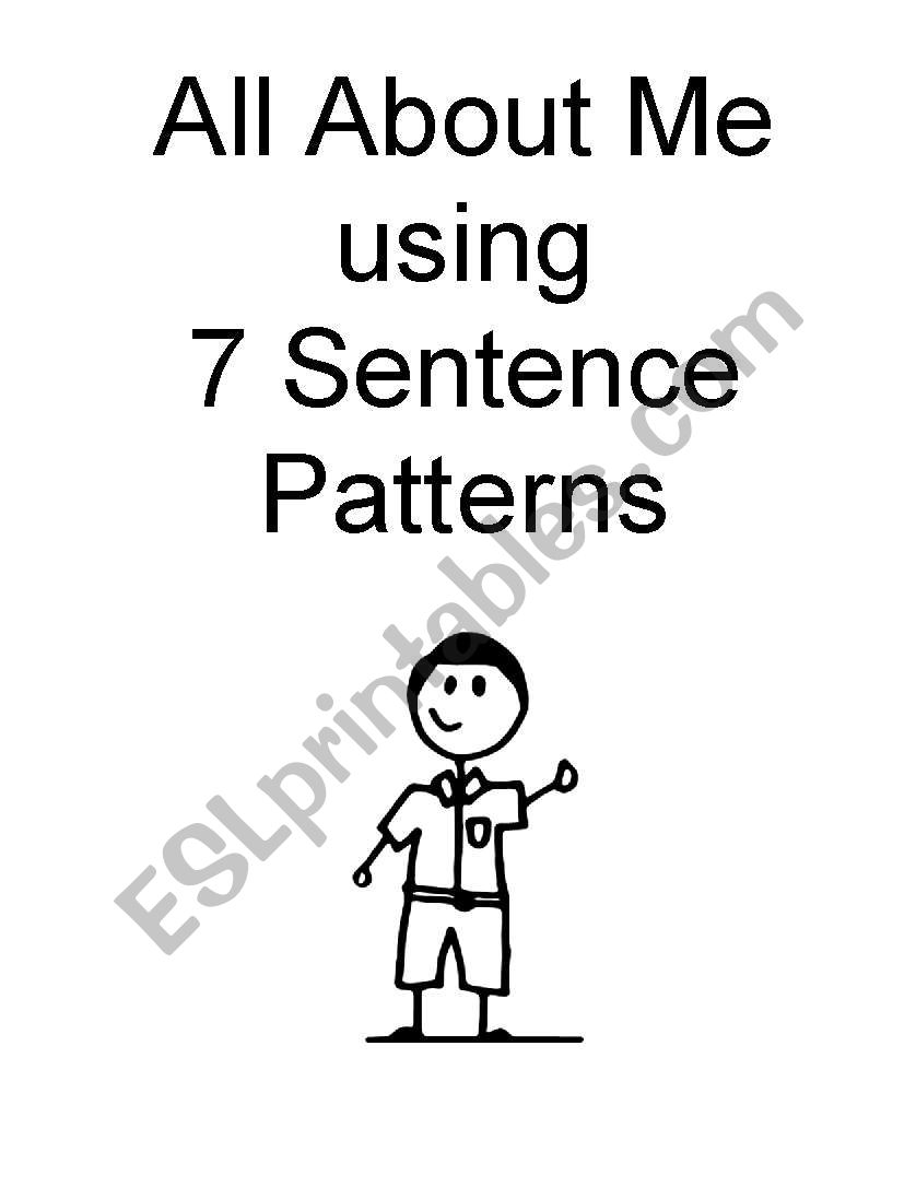 Booklet About Me Using 7 Sentence Patterns (Boy)