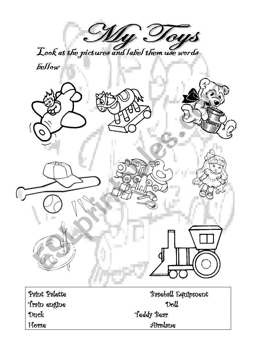 toys worksheet worksheet