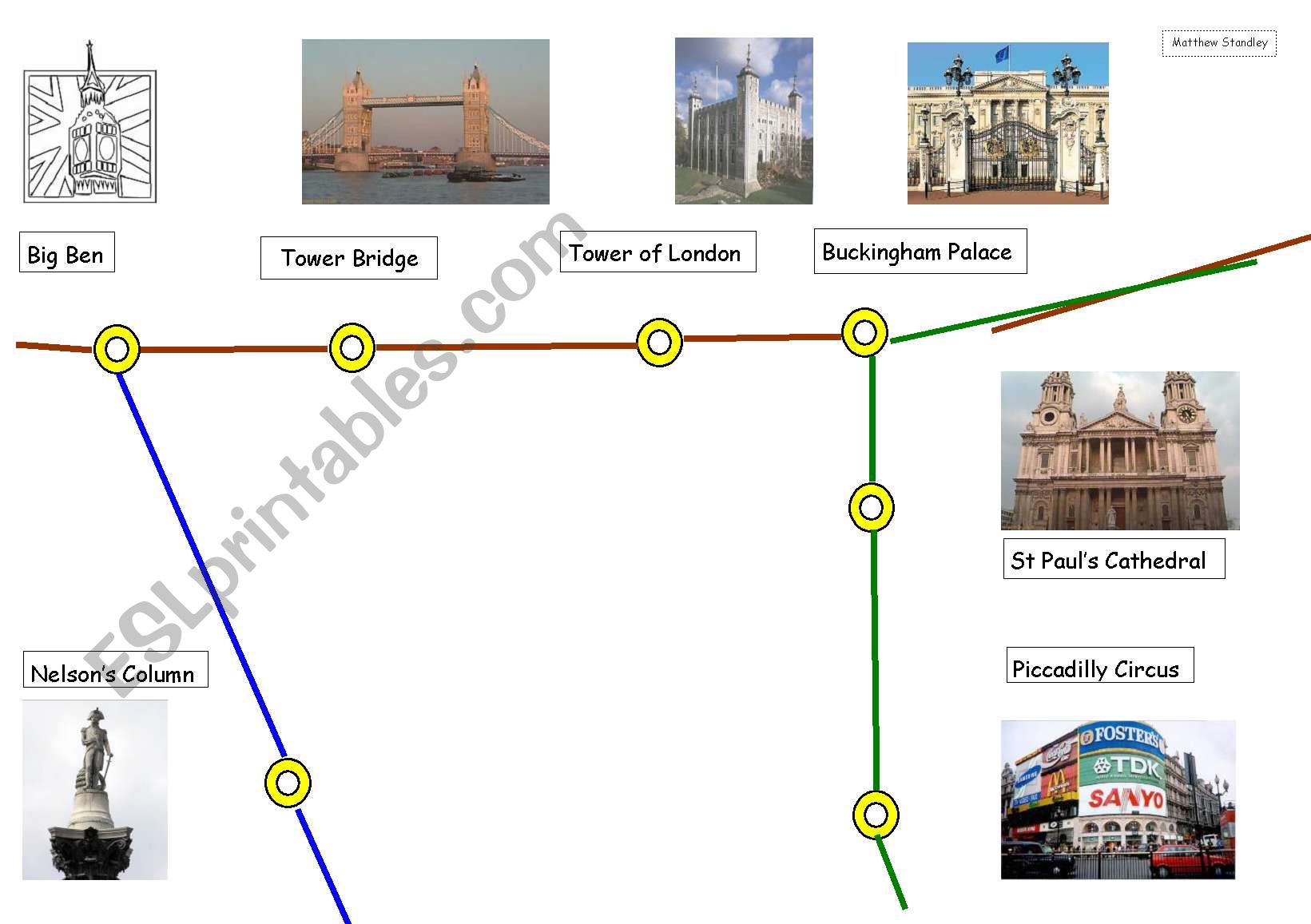DIRECTIONS - Conversations and maps - lower intermediate level (trains) London Tourist Map