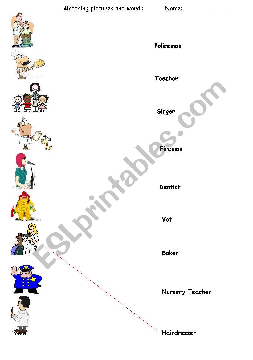 occupations worksheet