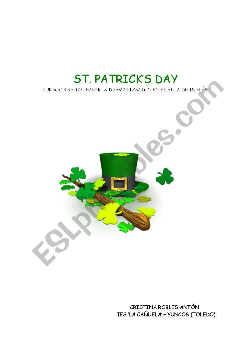 ST. PATRICKS DAY LESSON PLAN worksheet