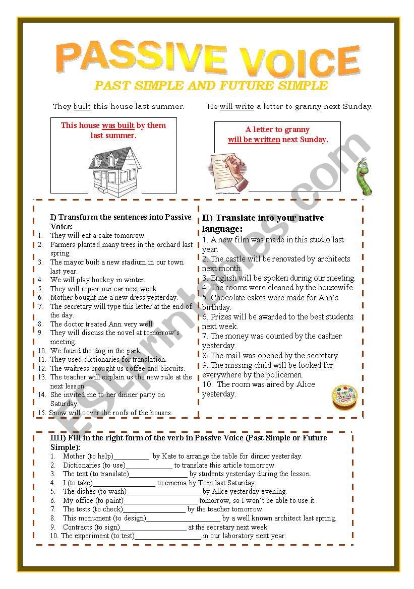 Passive Voice worksheet