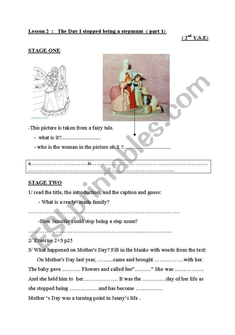 the stepmum worksheet