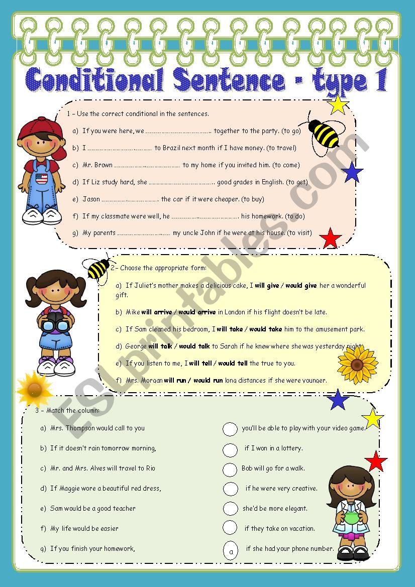 CONDITIONAL SENTENCE - TYPE 1 worksheet