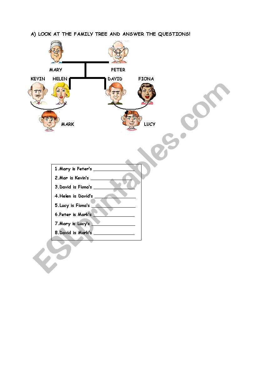 family worksheet