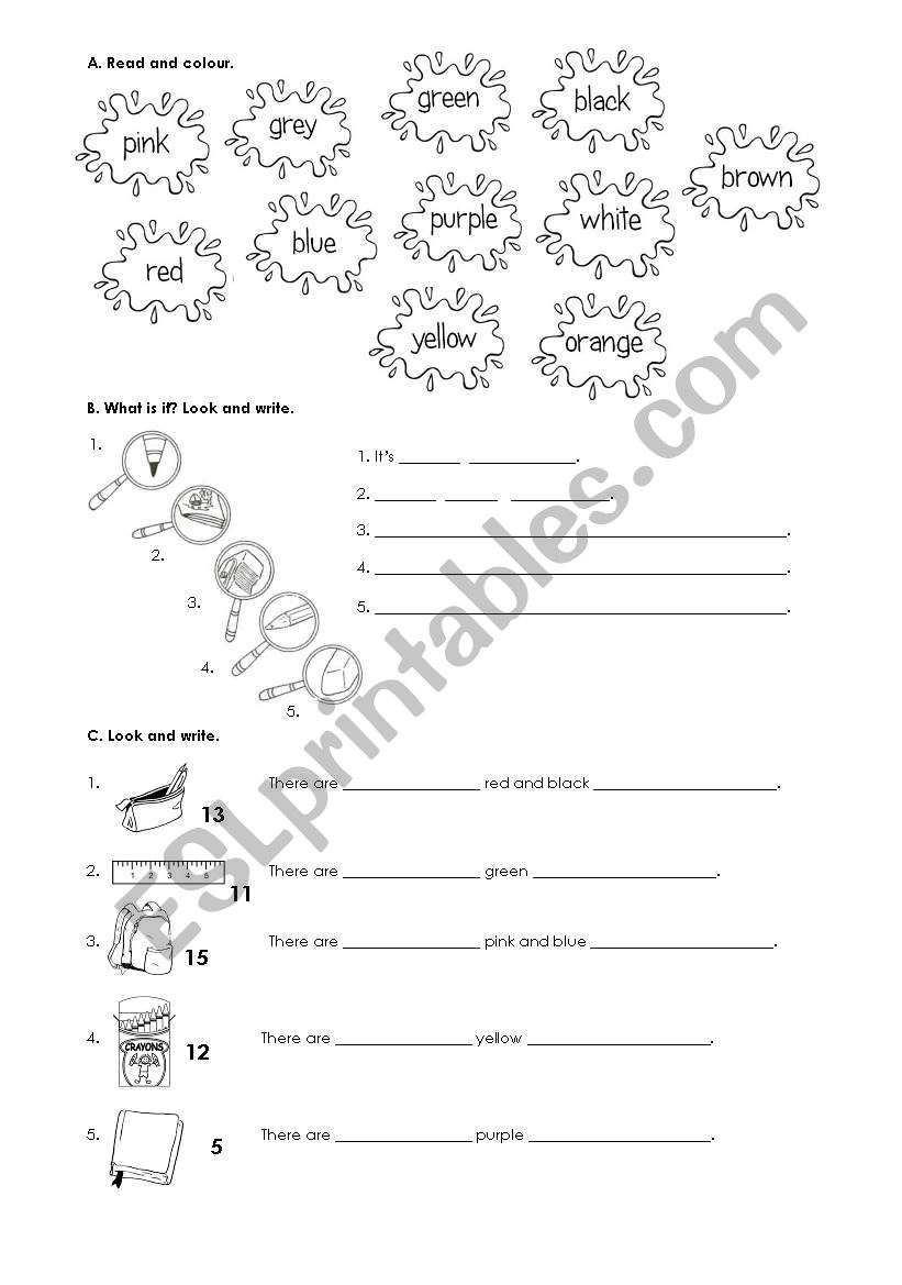 back to school worksheet