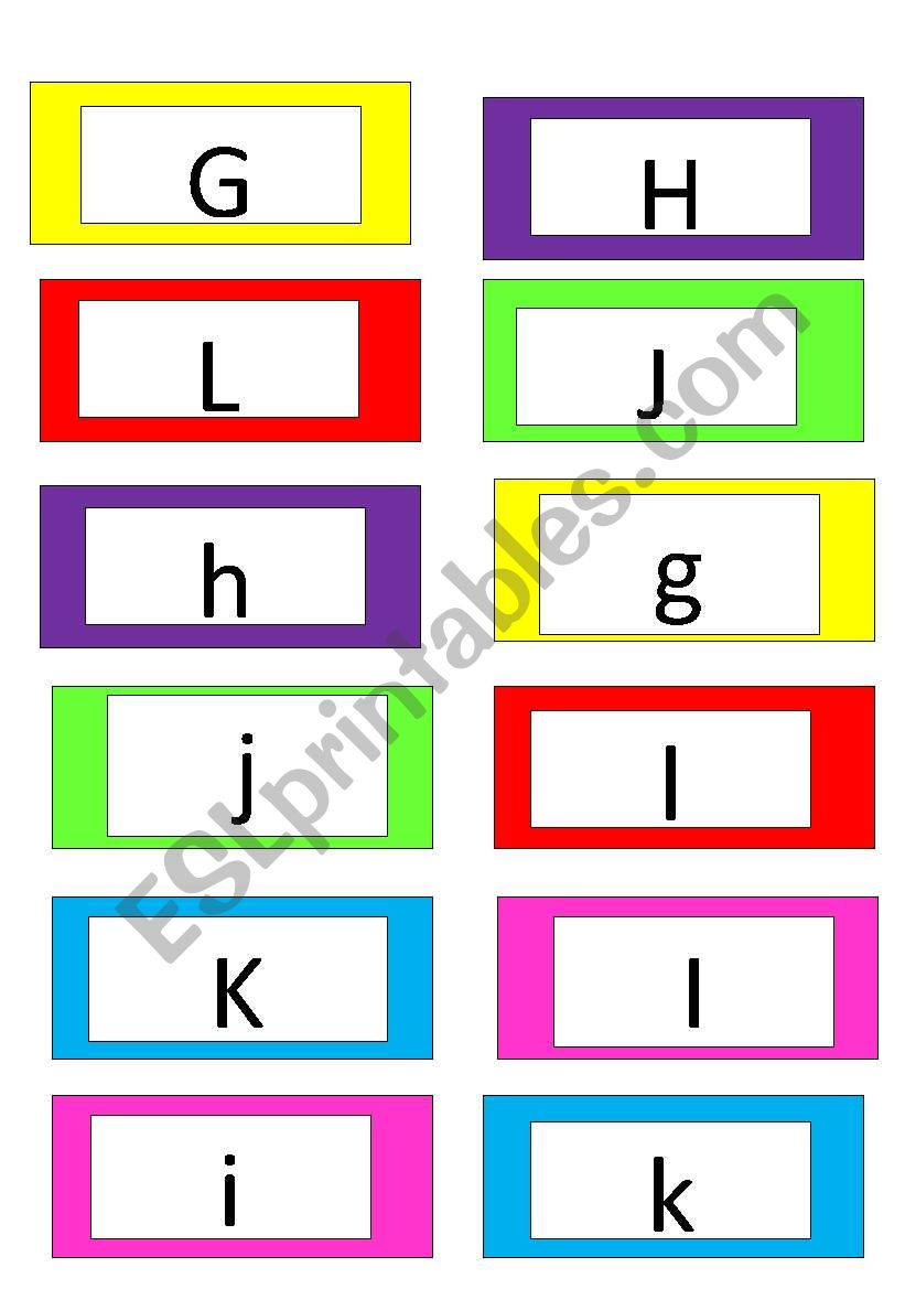 alphabets and singular/plural(G - L)