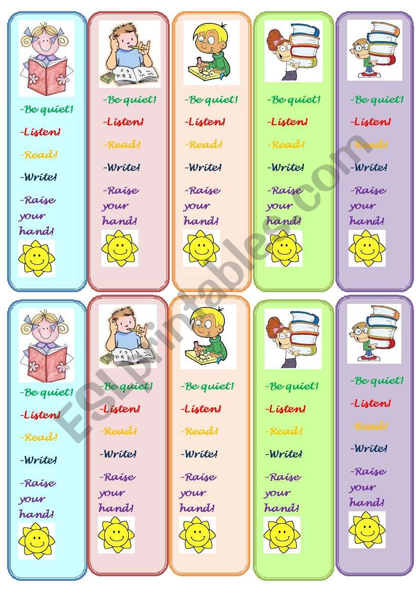 classroom commands - bookmarks