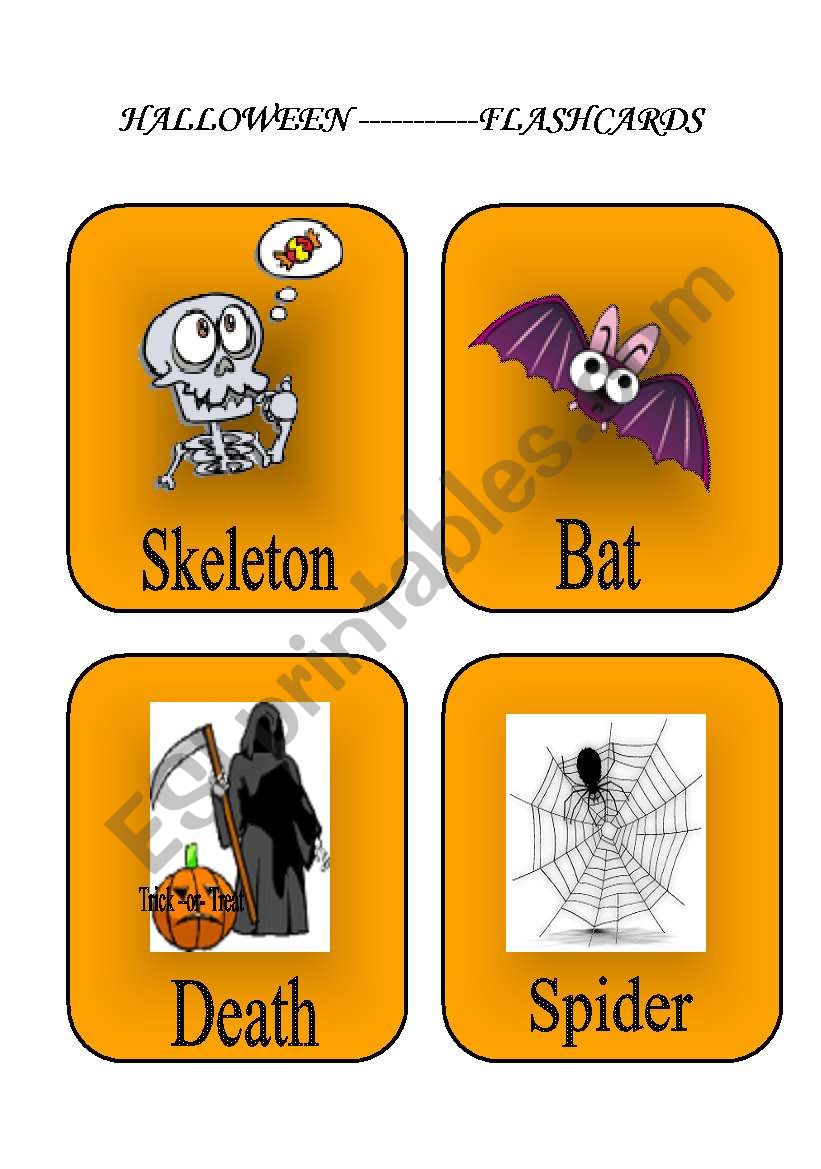 FLASHCARDS--------HALLOWEEN (PART 4)