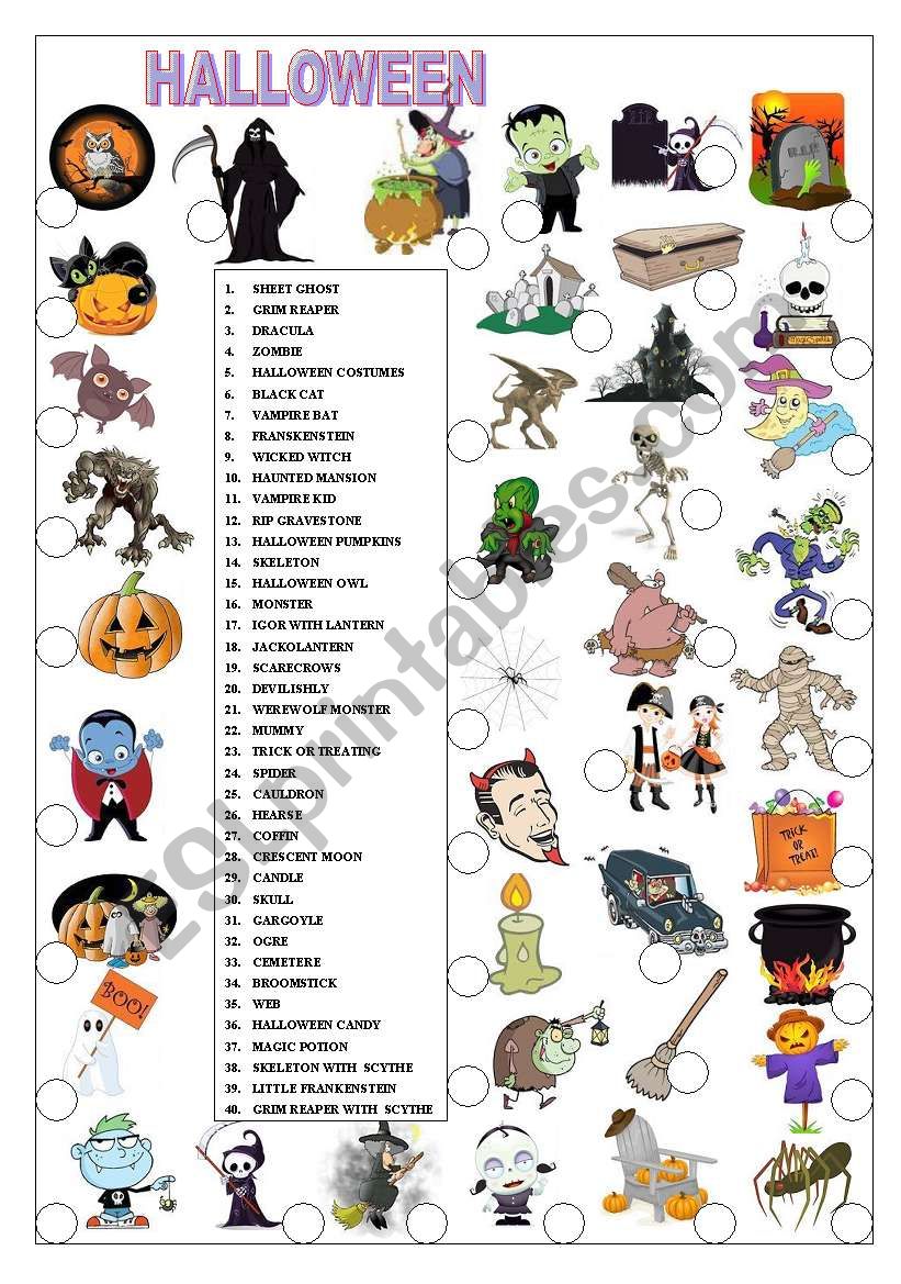 HALLOWEEN - ESL worksheet by Ell@