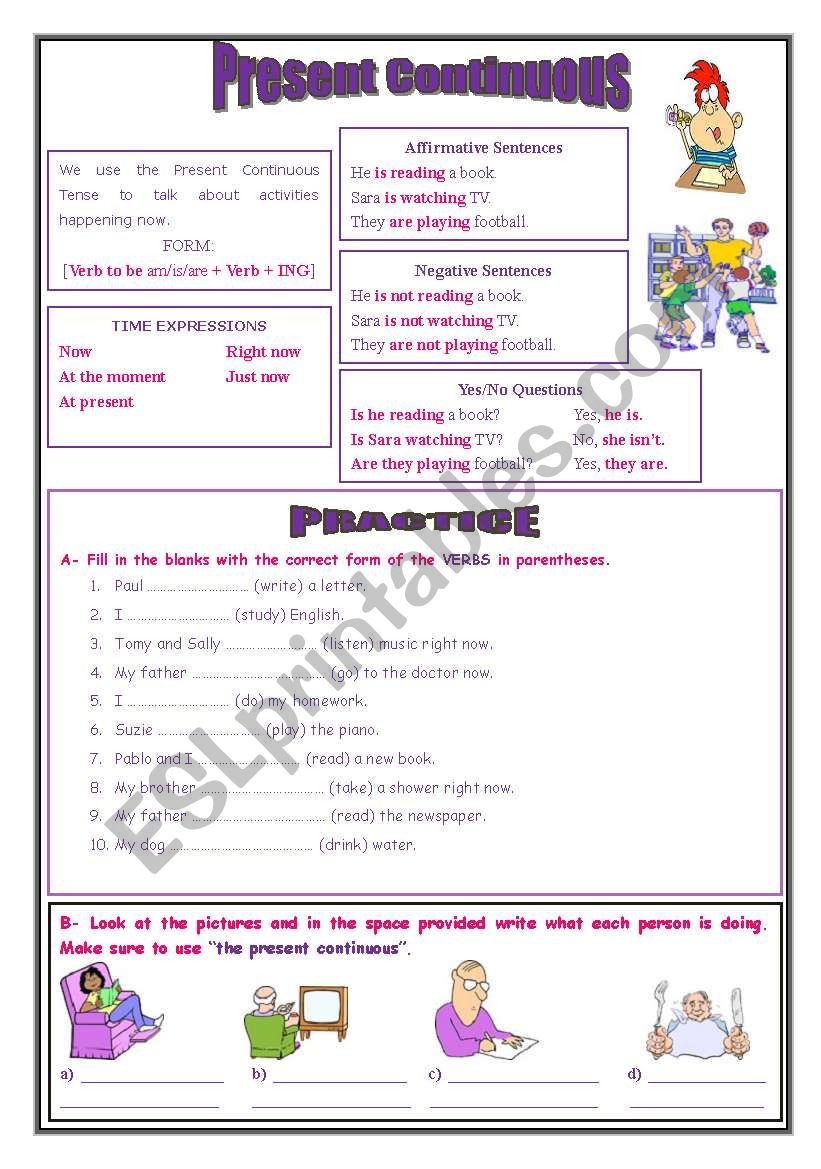 Present Continuous worksheet