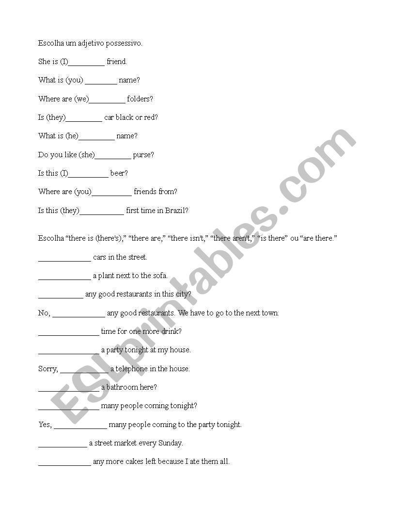 There is There isnt worksheet