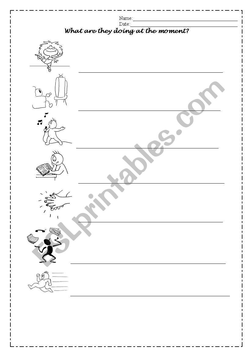 What are they doing? worksheet