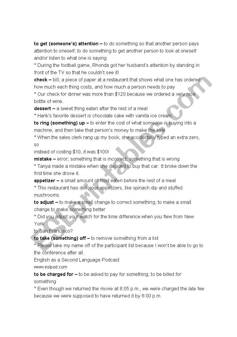 words  worksheet