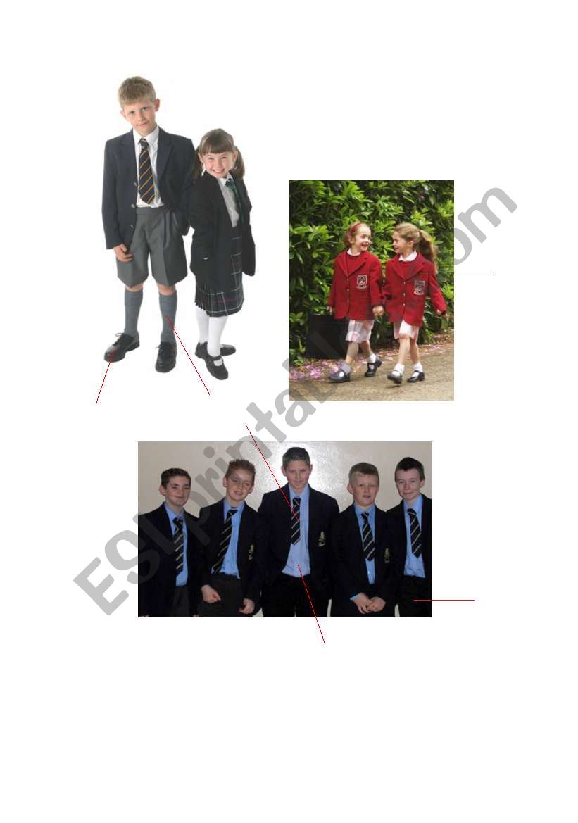 school uniform worksheet