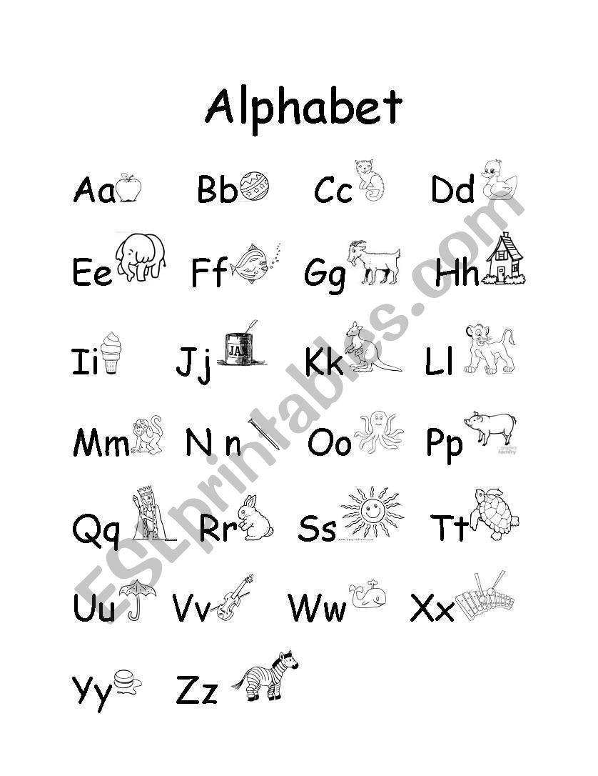 Alphabet  worksheet