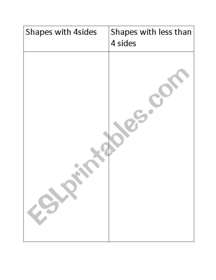 sorting worksheet