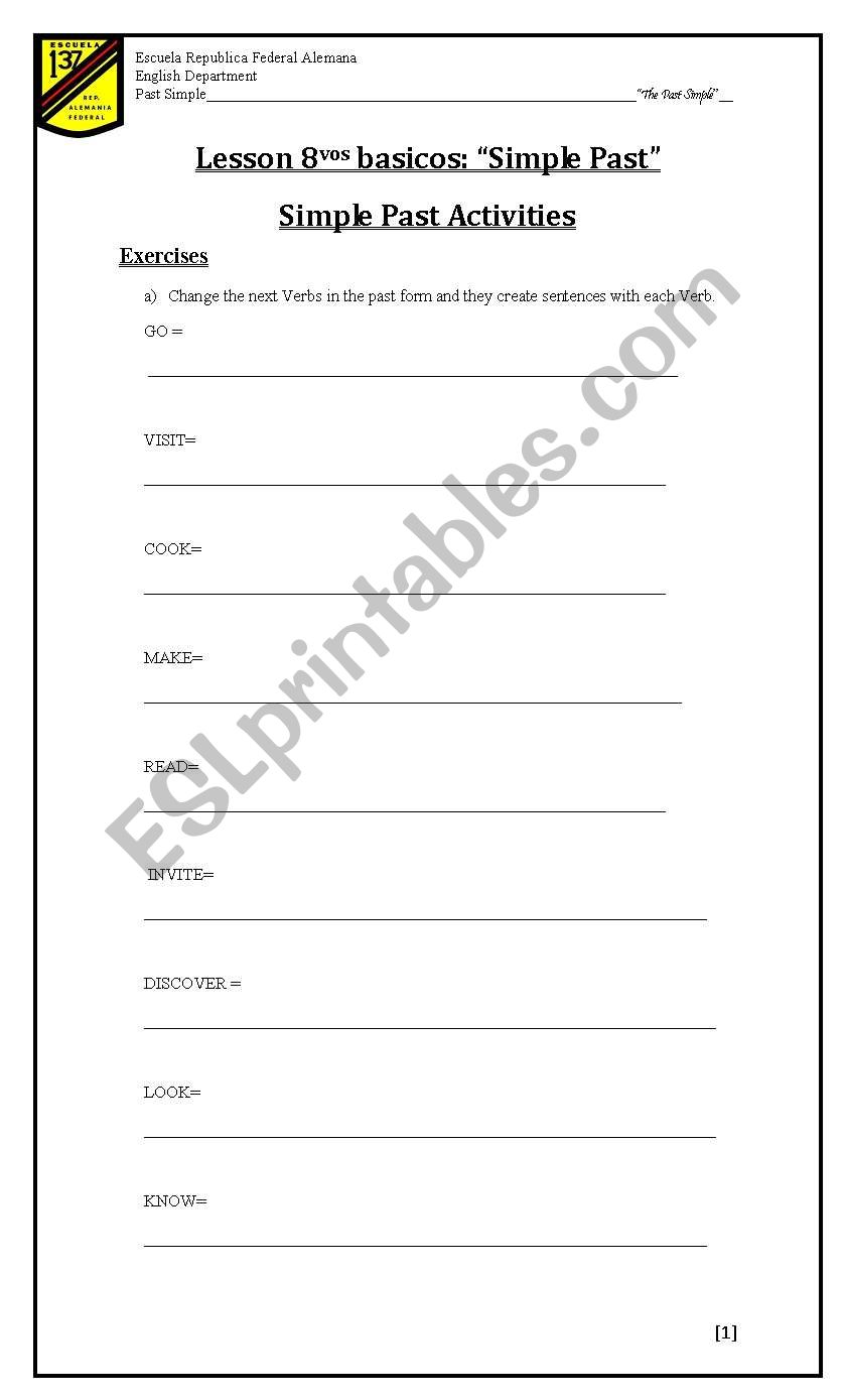 Past Simple worksheet