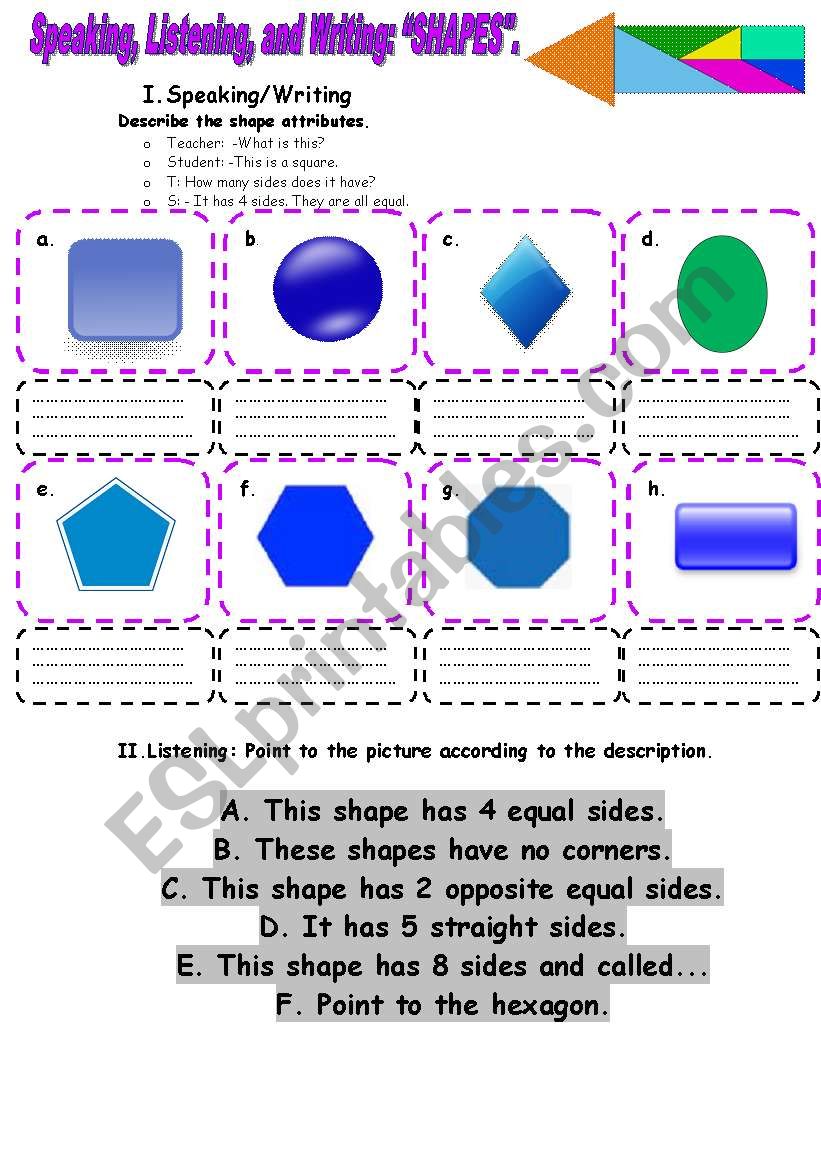 Shapes introduction. Simple, but useful exercises.