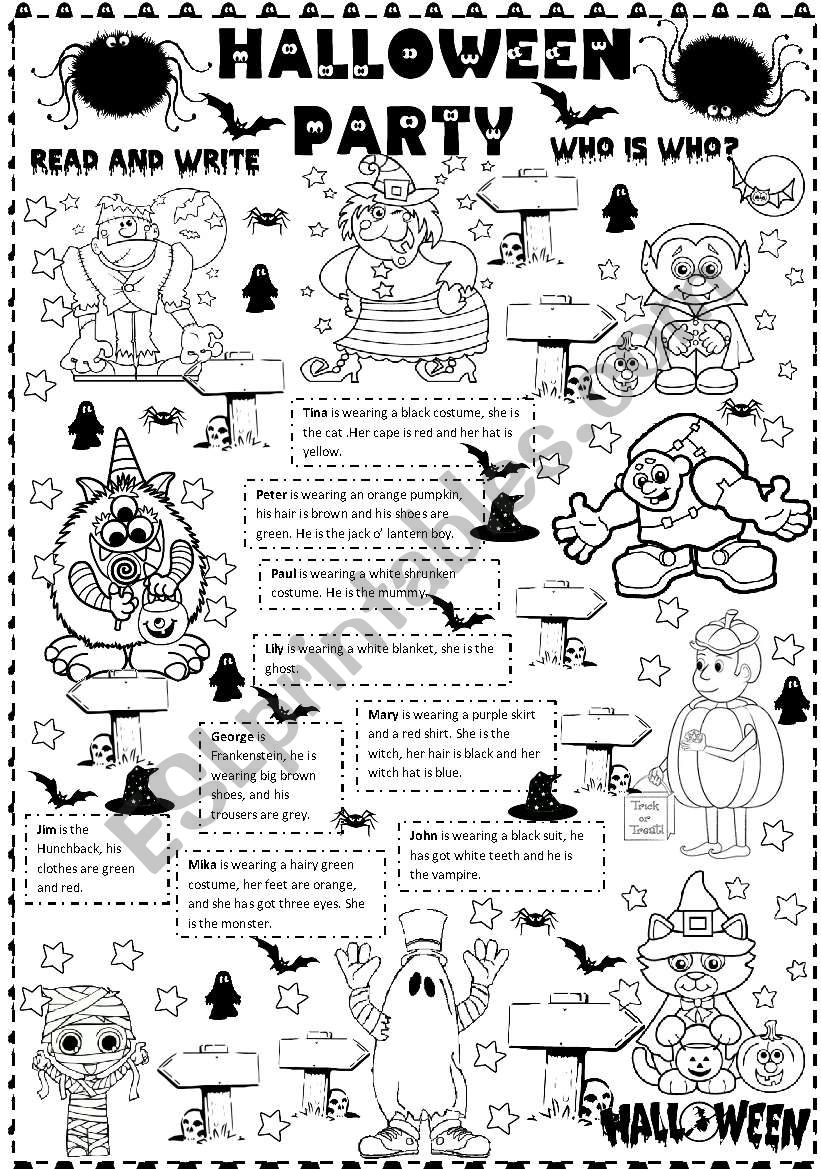 halloween worksheet