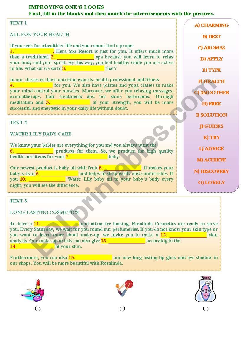 Solutions cloze worksheet answers