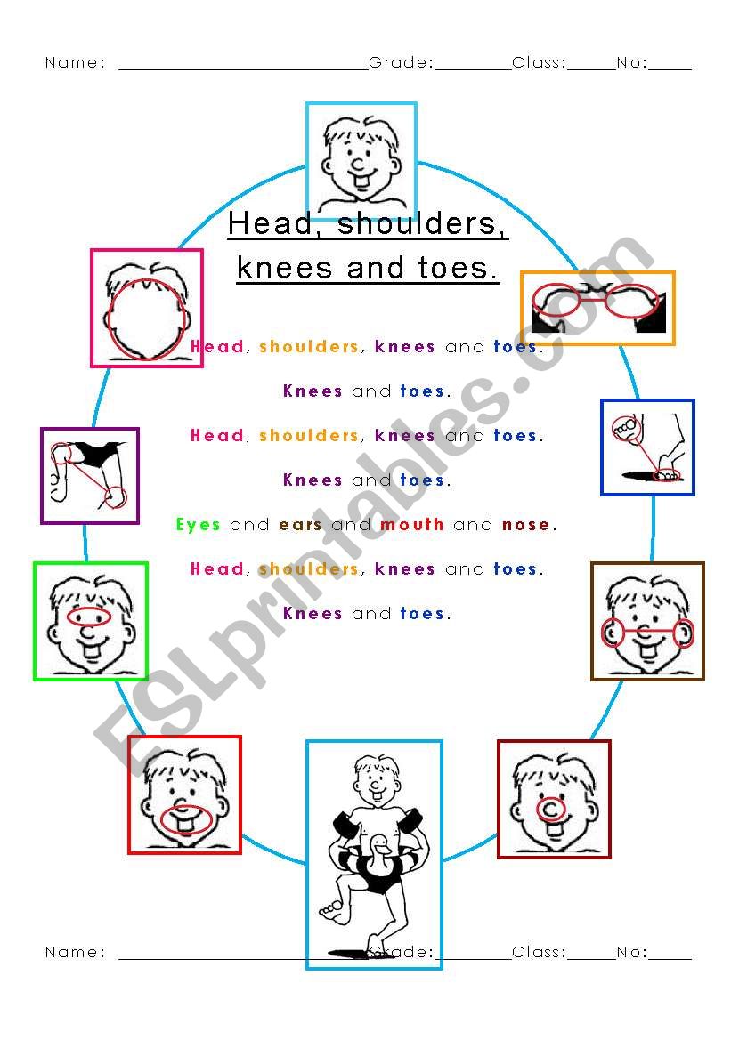 Head, shoulders, knees and toes