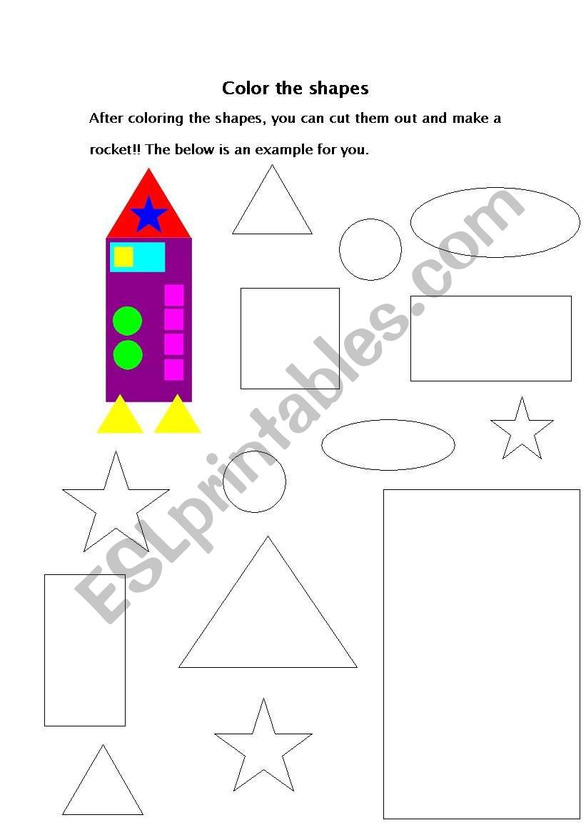 color and shapes worksheet