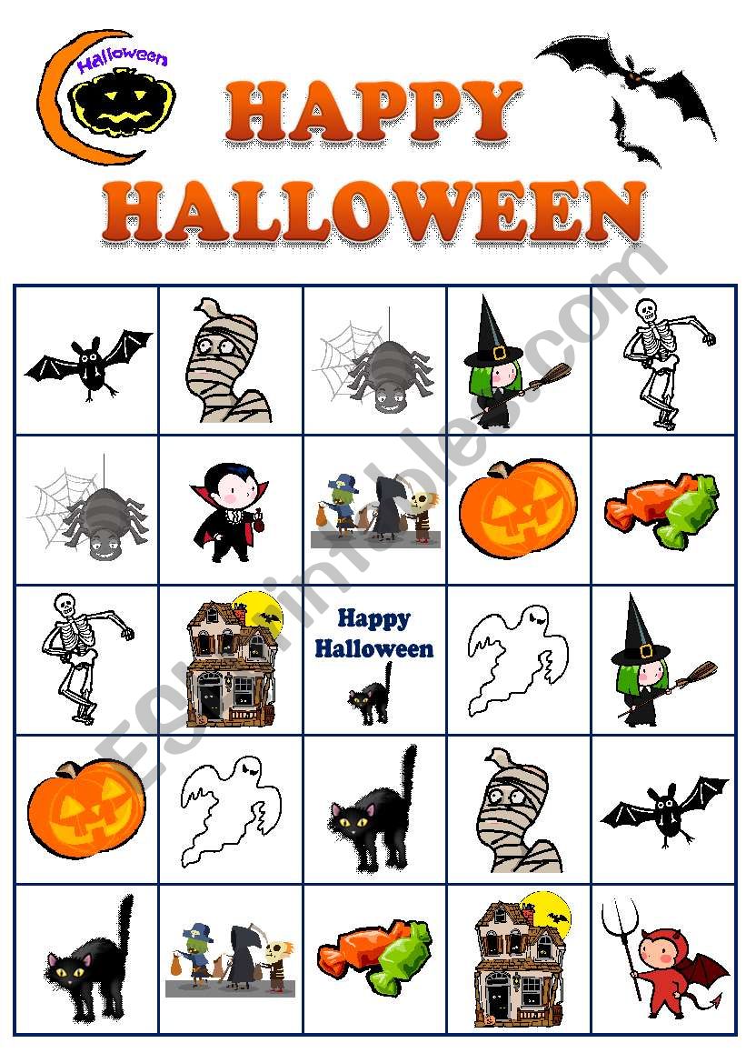 Halloween BINGO No.1 worksheet