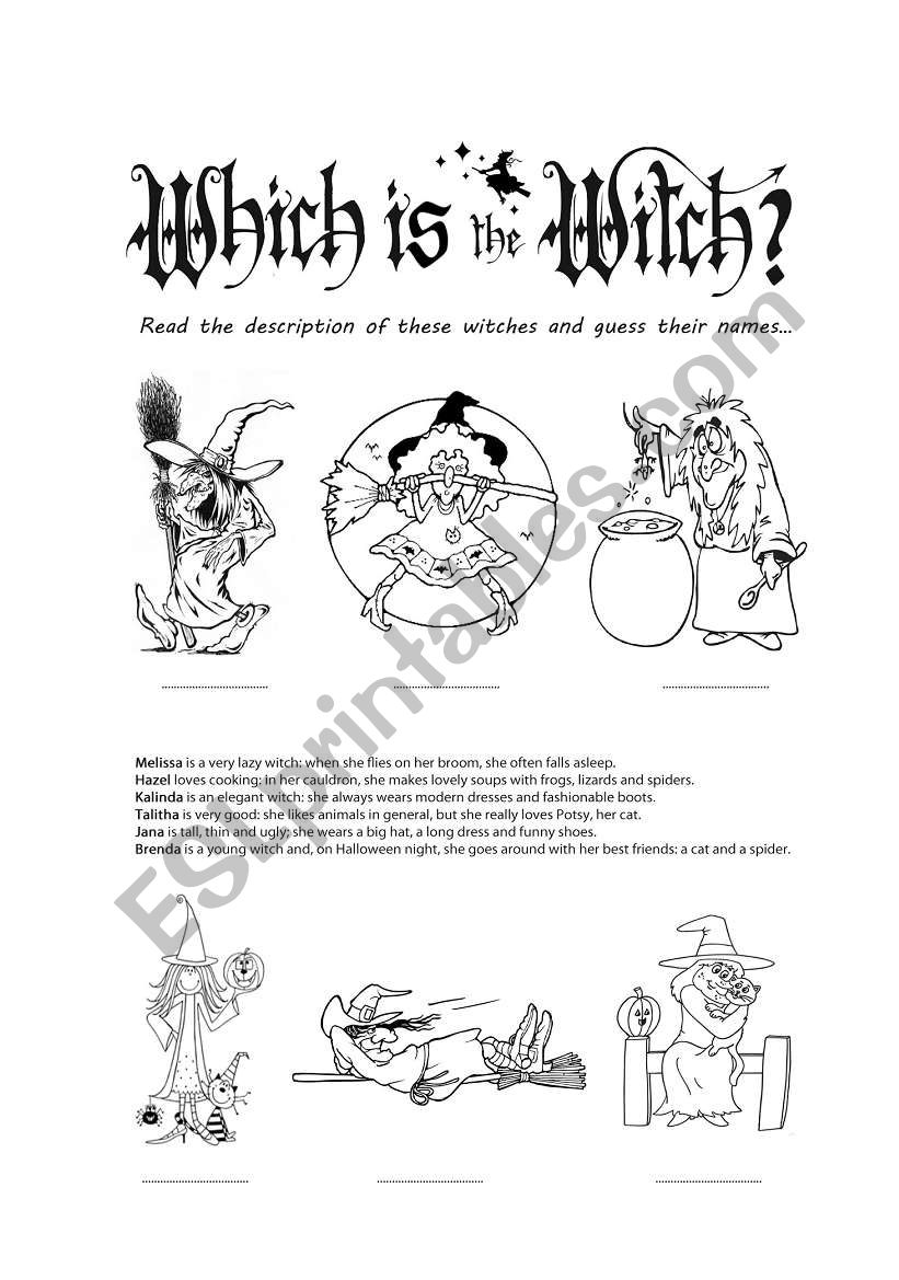 Which is the witch? worksheet