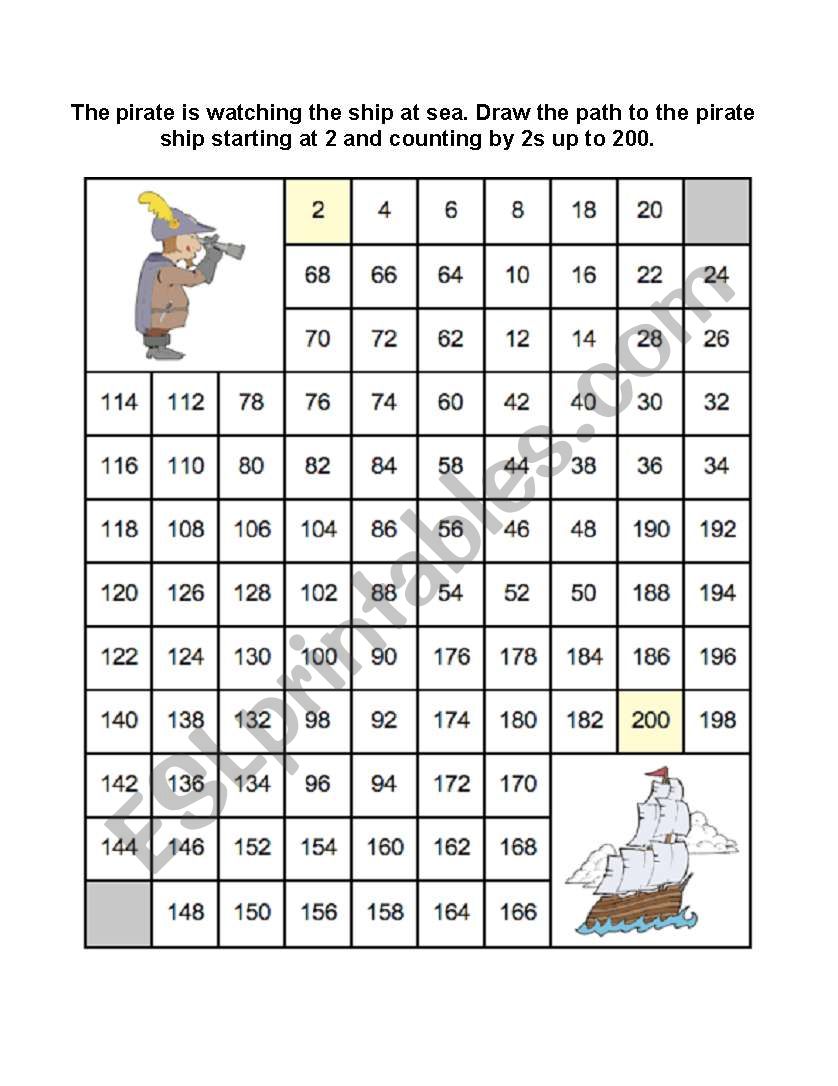 Counting in Twos worksheet