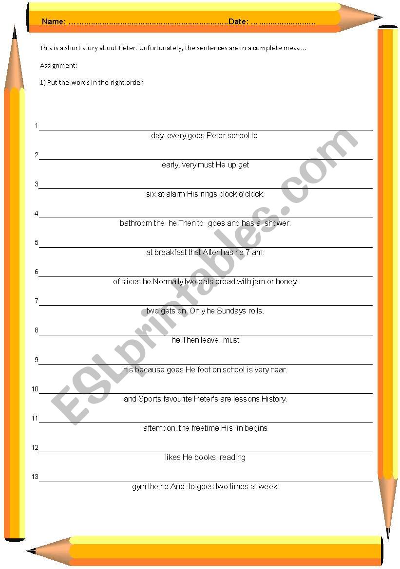 Test / Exercise: A very ordinary student?