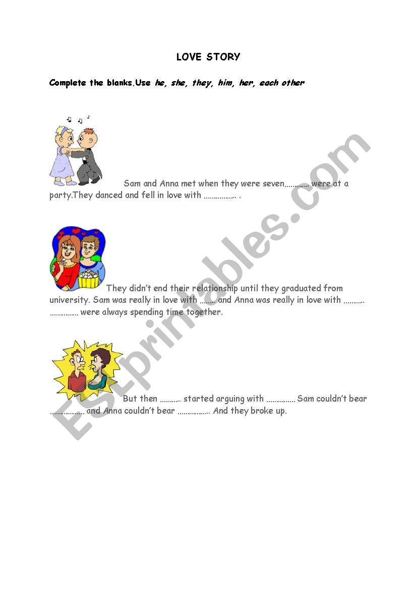 personal pronouns worksheet