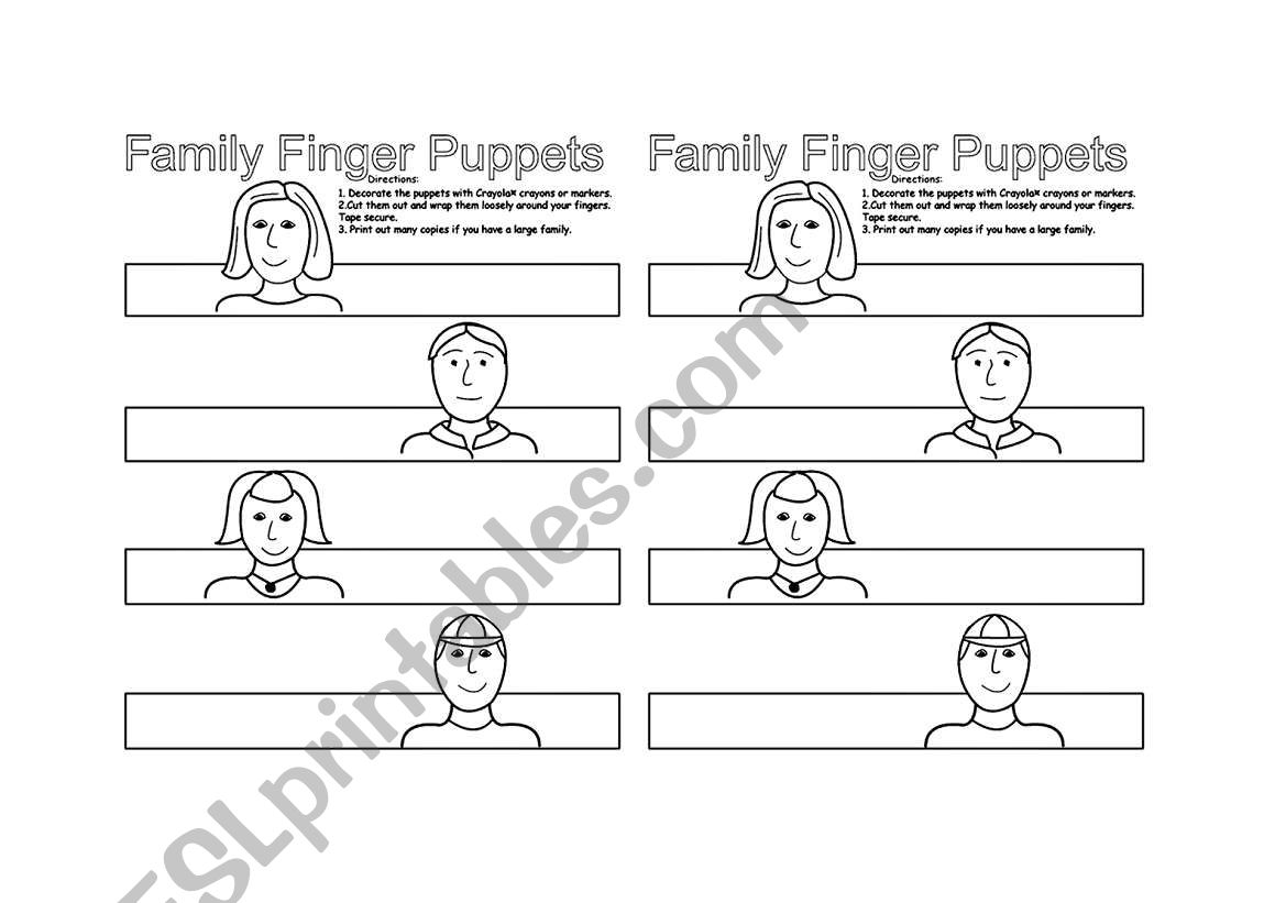 family members worksheet