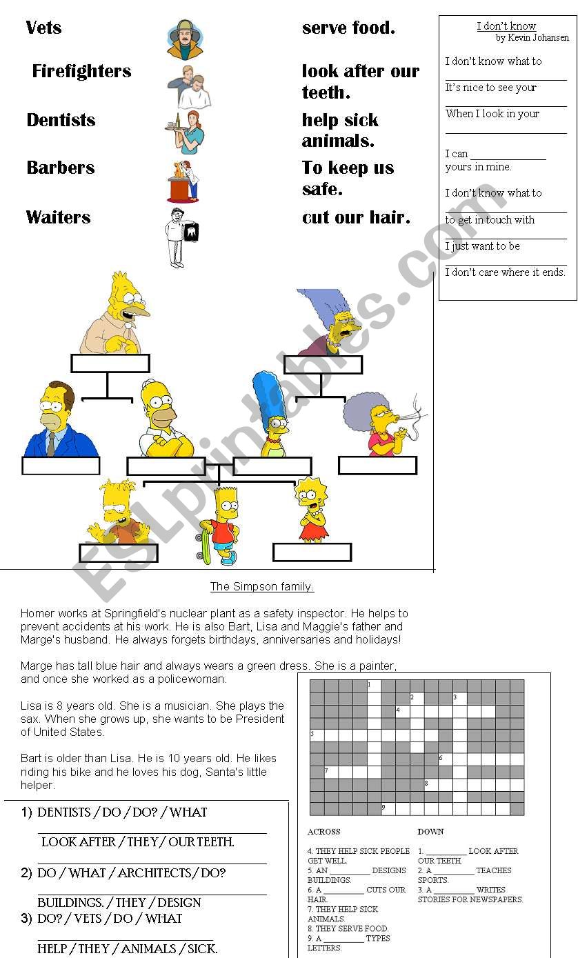 Profesions! worksheet