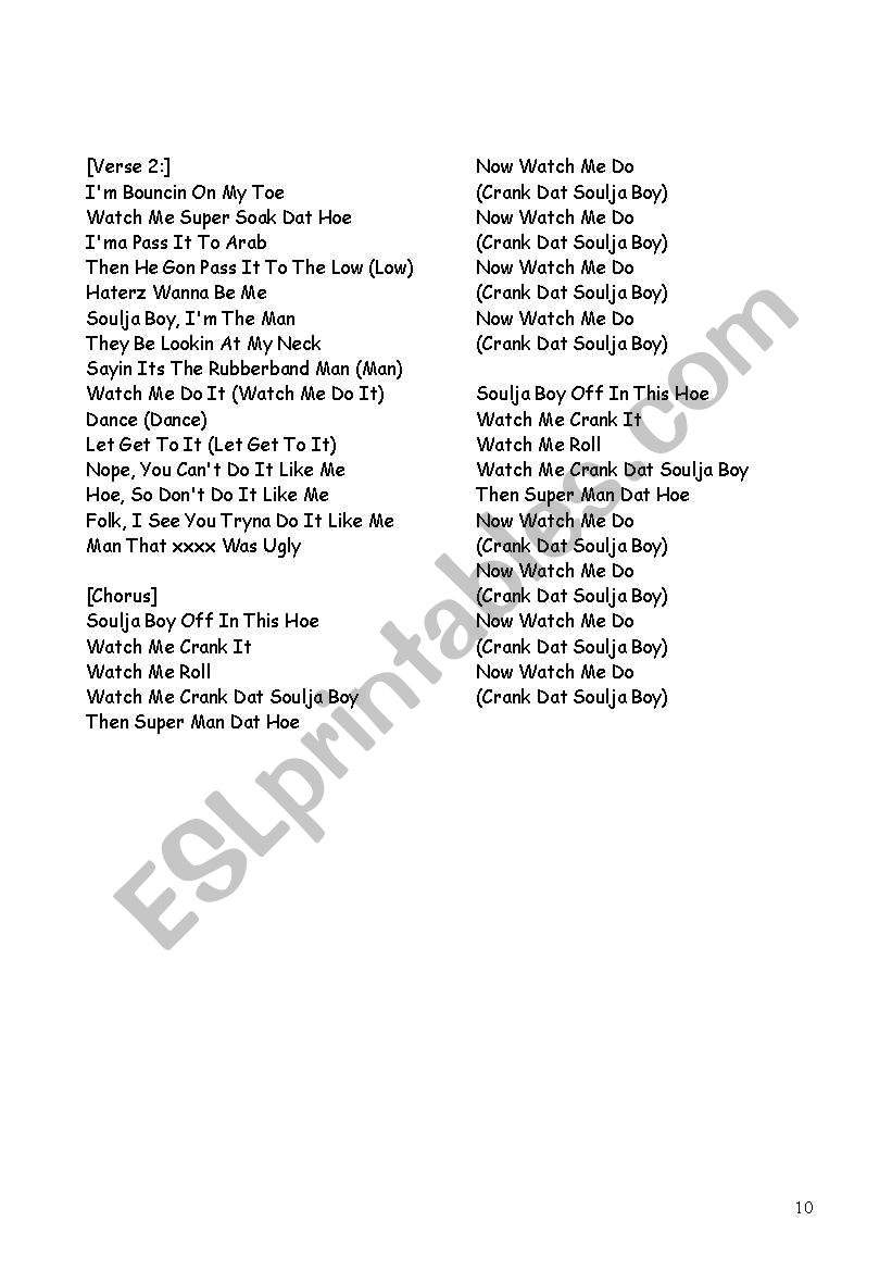 English Worksheets Mtv Cribs Soulja Boy Lil Mama