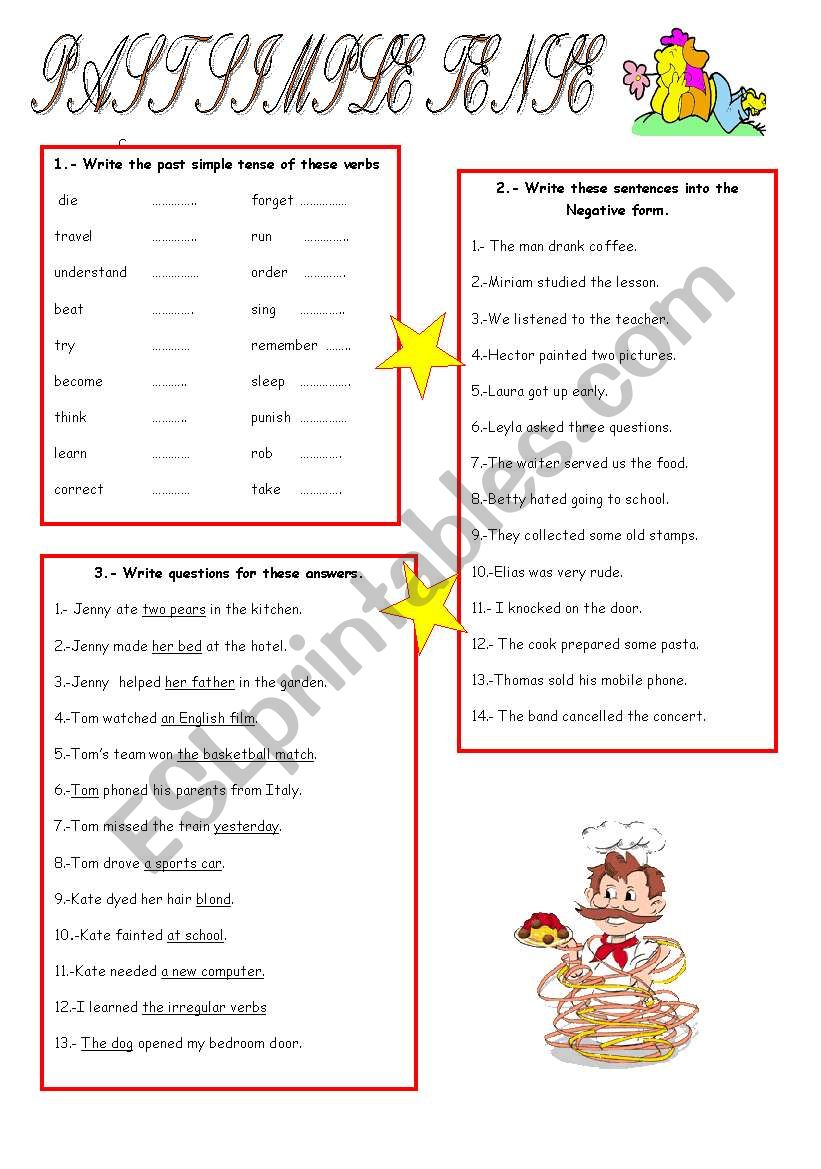 PAST SIMPLE TENSE worksheet