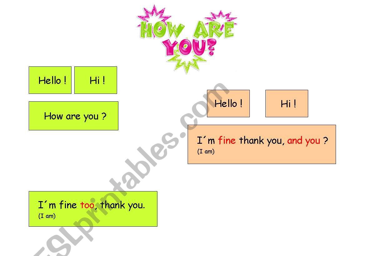 how are you? worksheet