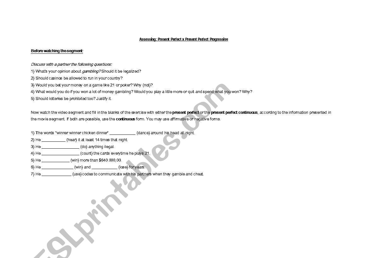 present perfect and present perfect continuous