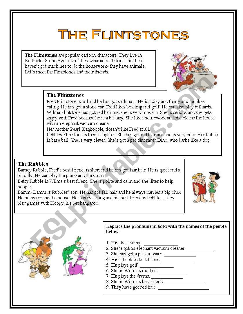 The Flintstones worksheet