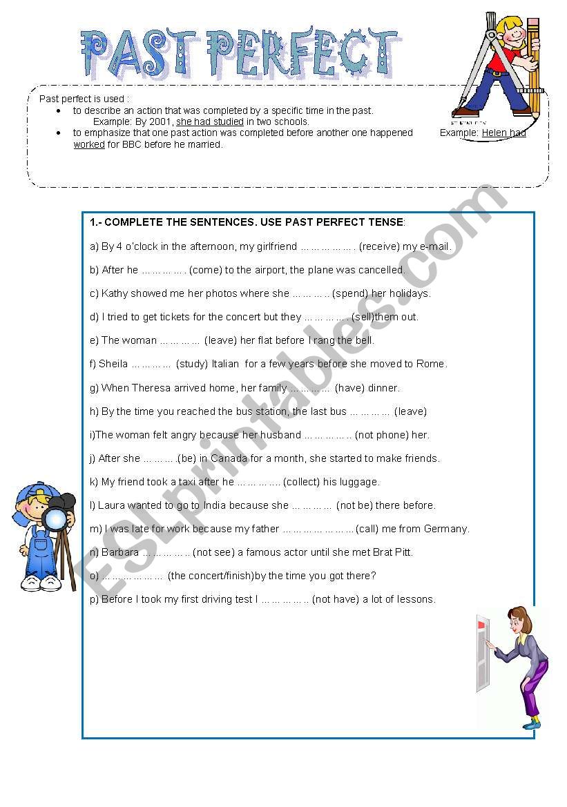 PAST PERFECT worksheet