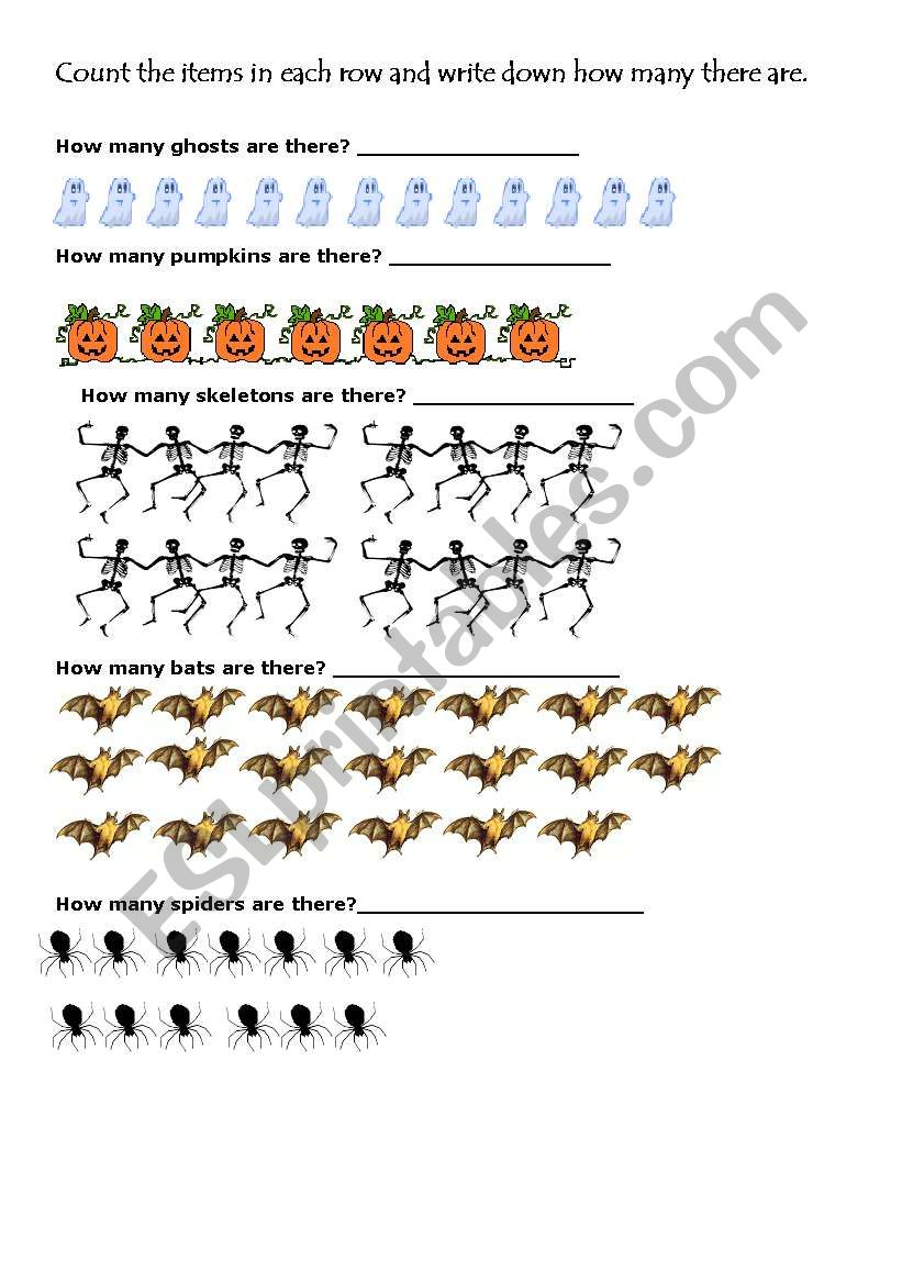 halloween worksheet