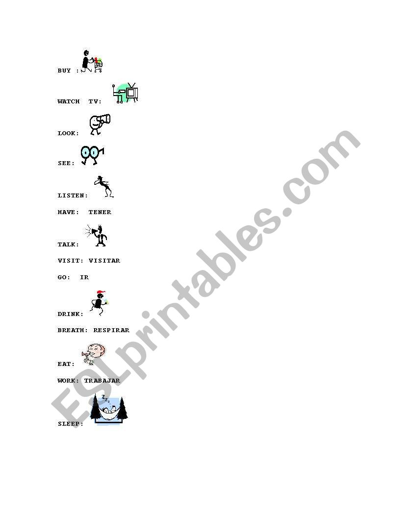 Verbs worksheet