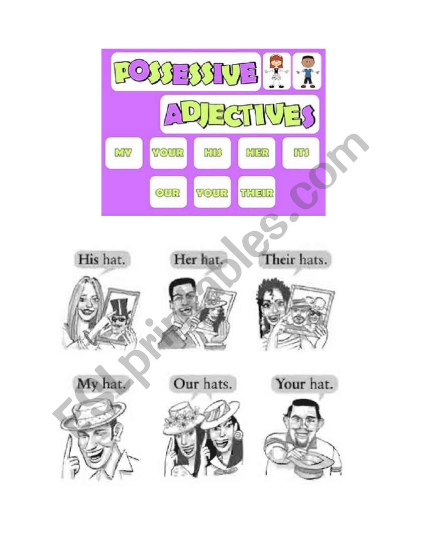 possessive adjectives worksheet