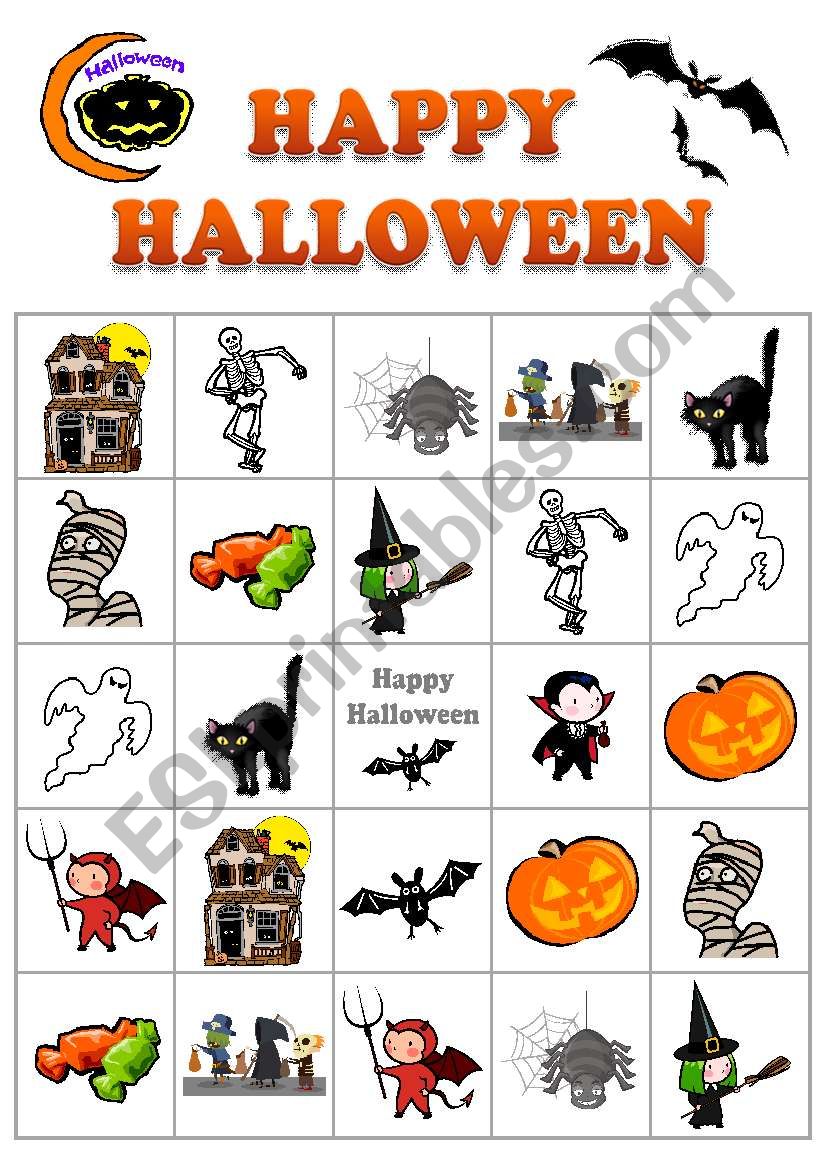 Halloween BINGO No.3 worksheet