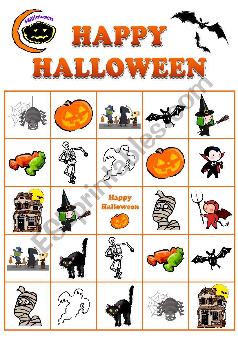 Halloween BINGO No.4 worksheet